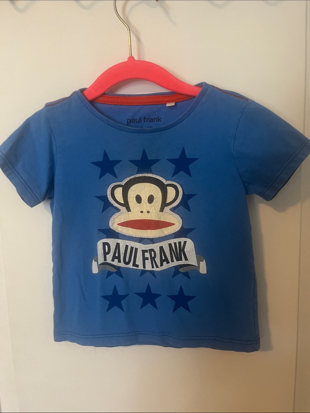 Paul Frank Blue Tee with Julius Monkey and Navy Stars